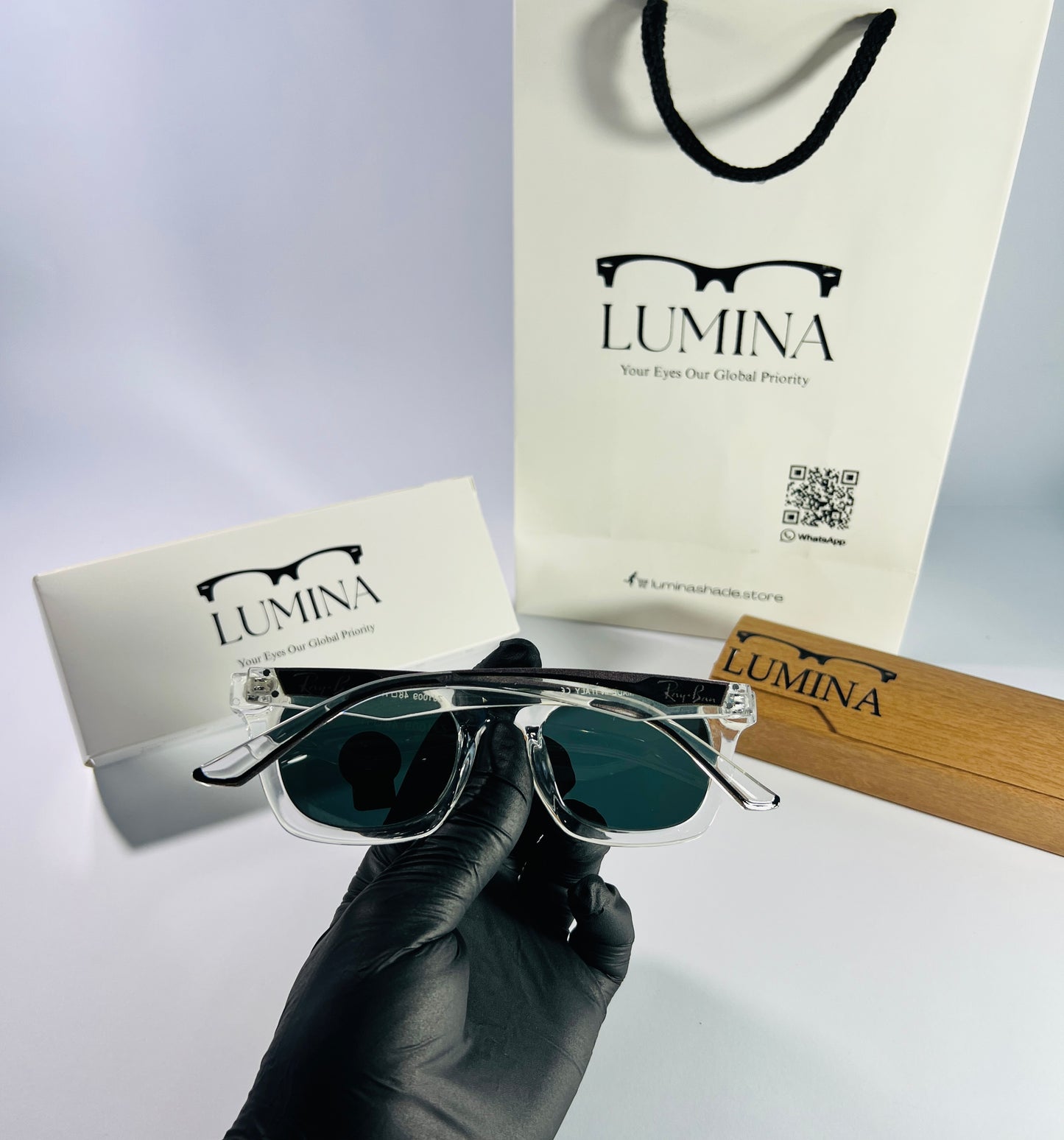 Ray-Ban Polished Transparent Green Shade