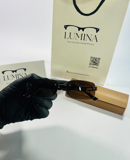 Cartier Black Frame Gold Shade