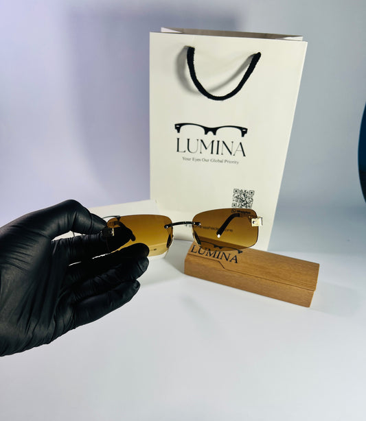 Cartier Gold Frame Gold Shade