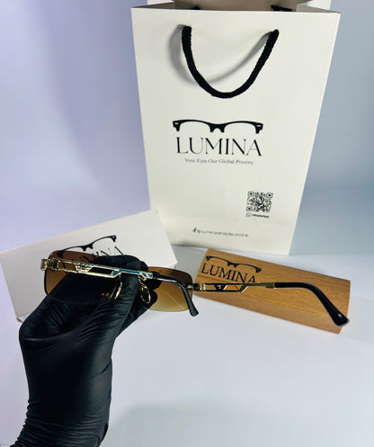 Cartier Gold Frame Gold Shade