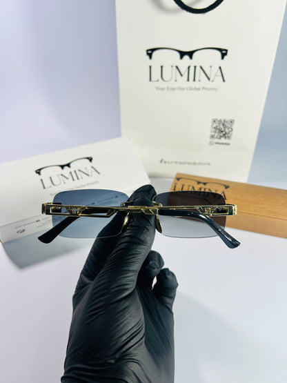 Cartier Gold Frame Black Shade