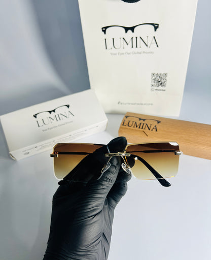 Cartier Steel Frame Brown Shade