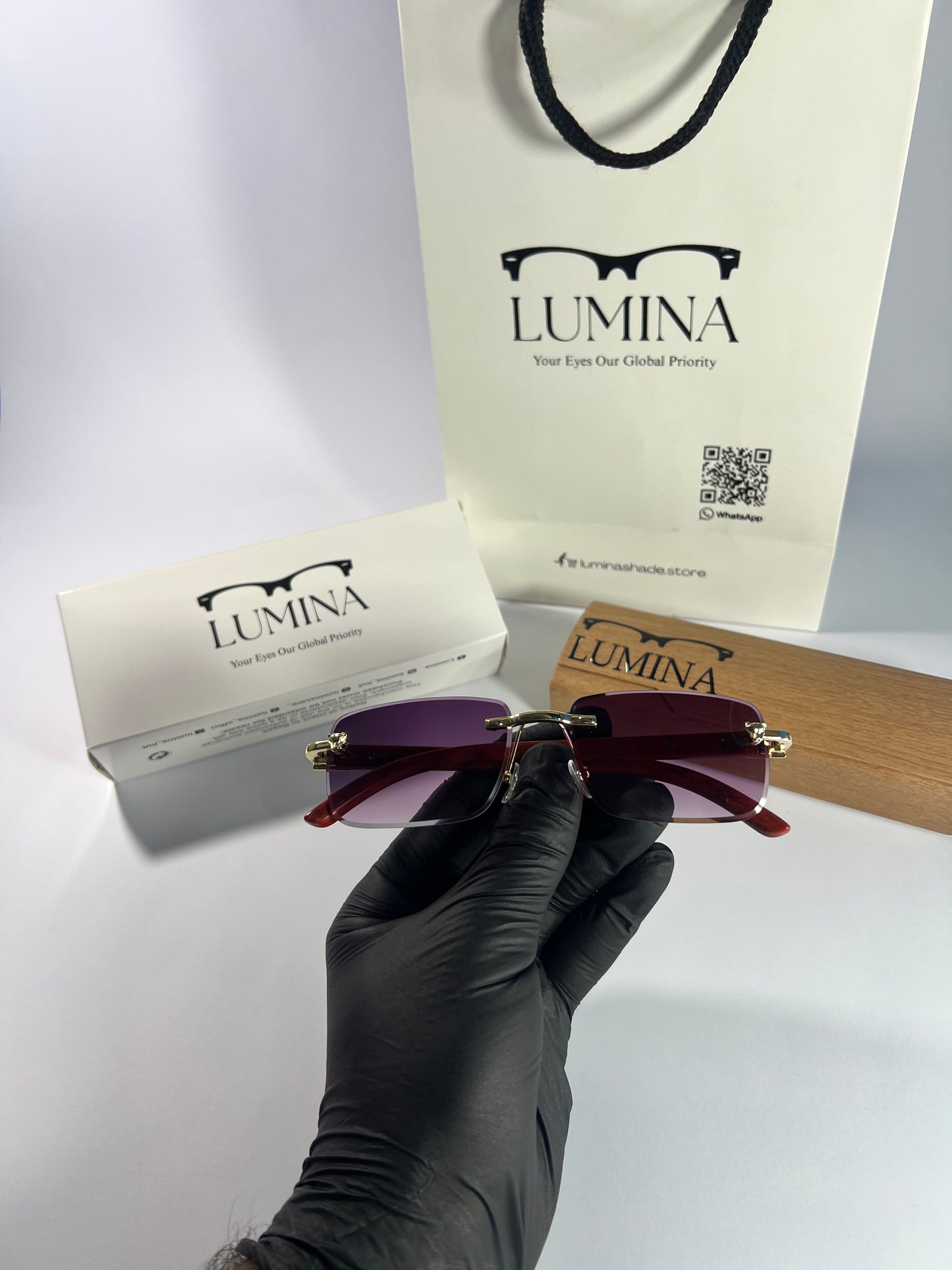 Cartier Wooden Frame purple Shade