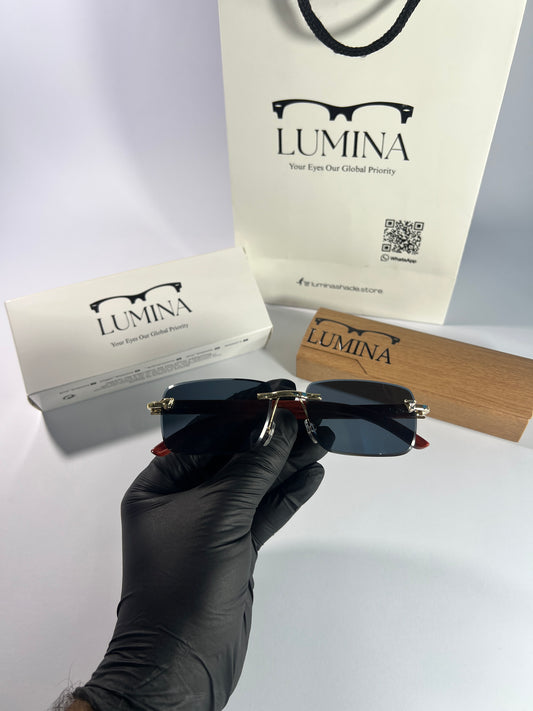 Cartier Wooden Frame Black Shade