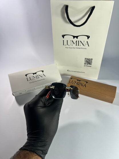 Cartier Wooden Frame Black Shade