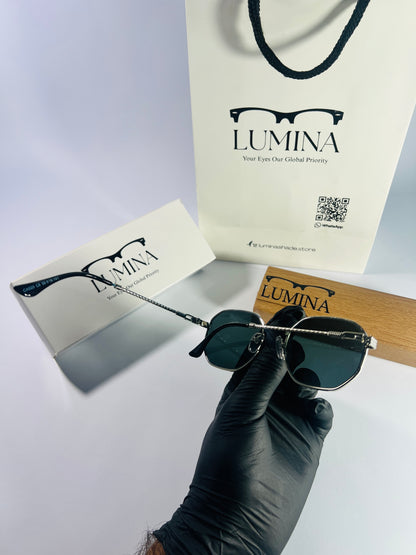 ROUNDED SQUARE SUNGLASSES BLACK SHADE